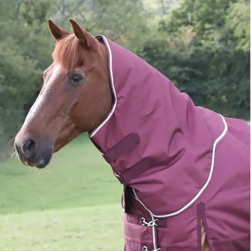 Shires Highlander Plus 100g Turnout Rug Neck Cover - Maroon